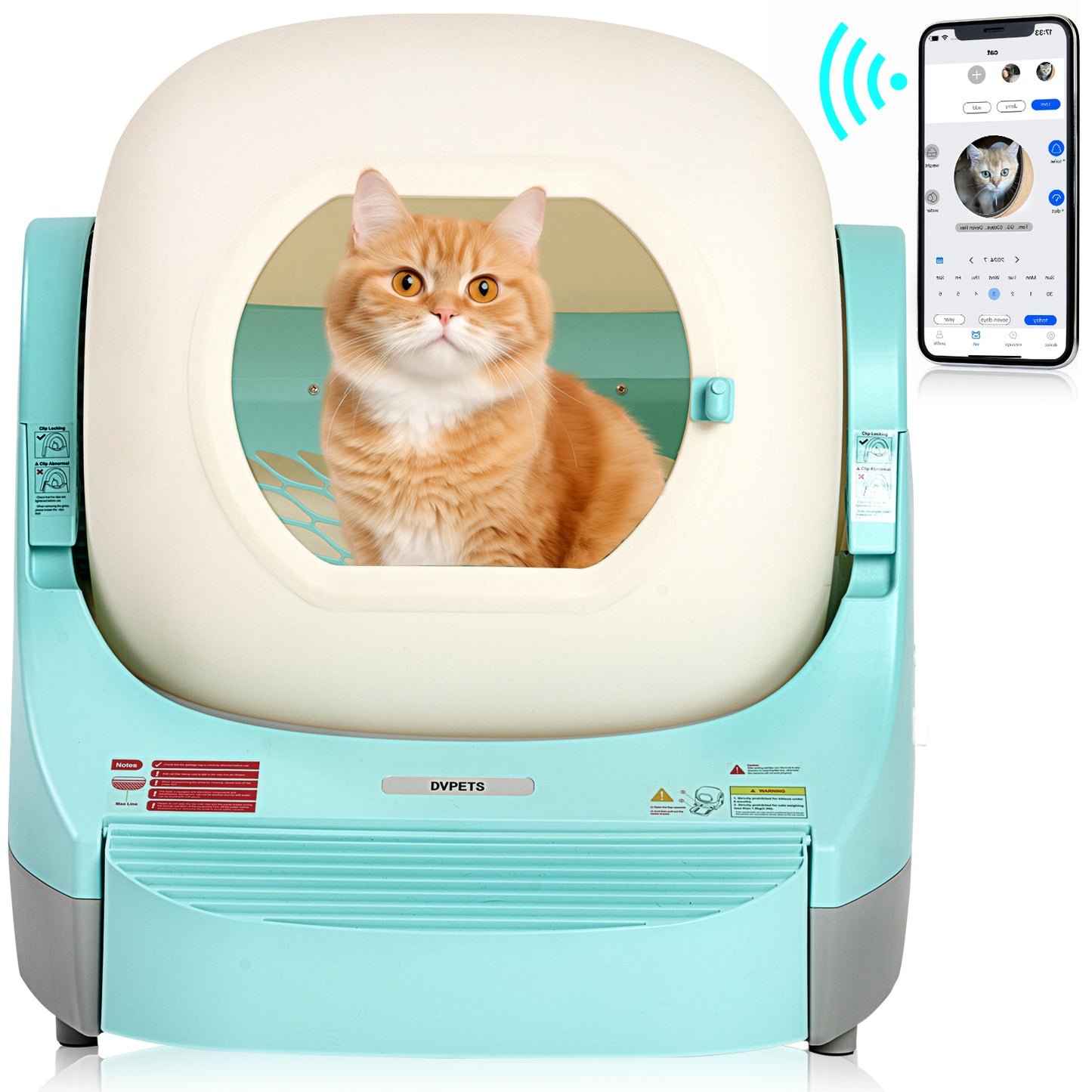DVPETS Smart Litter Box Max, self-cleaning litter box