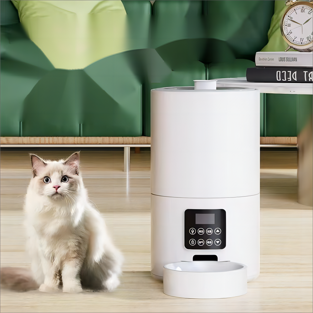 Automatic Cat Food Dispenser, Automatic Cat Feeder with Freshness Preservation, Timed Cat Feeders for Dry Food Cat/Dog