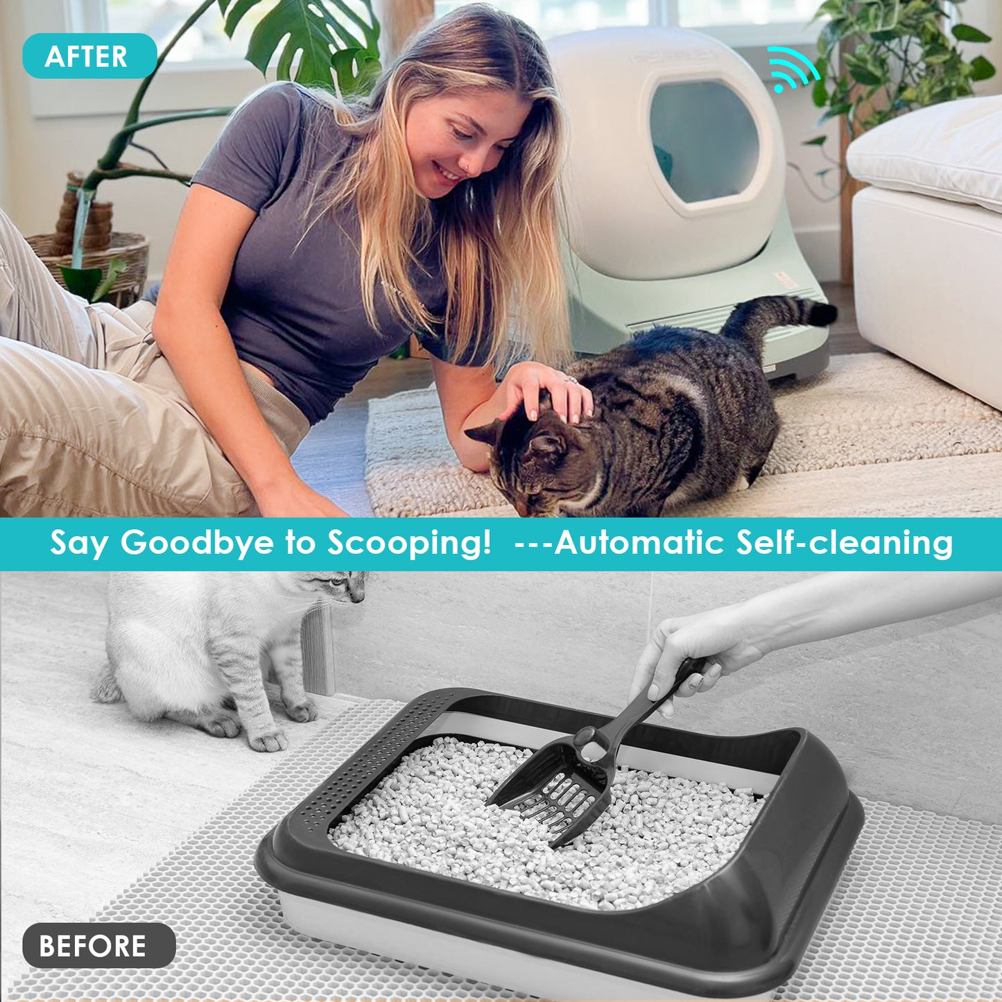 DVPETS Smart Litter Box Max, self-cleaning litter box