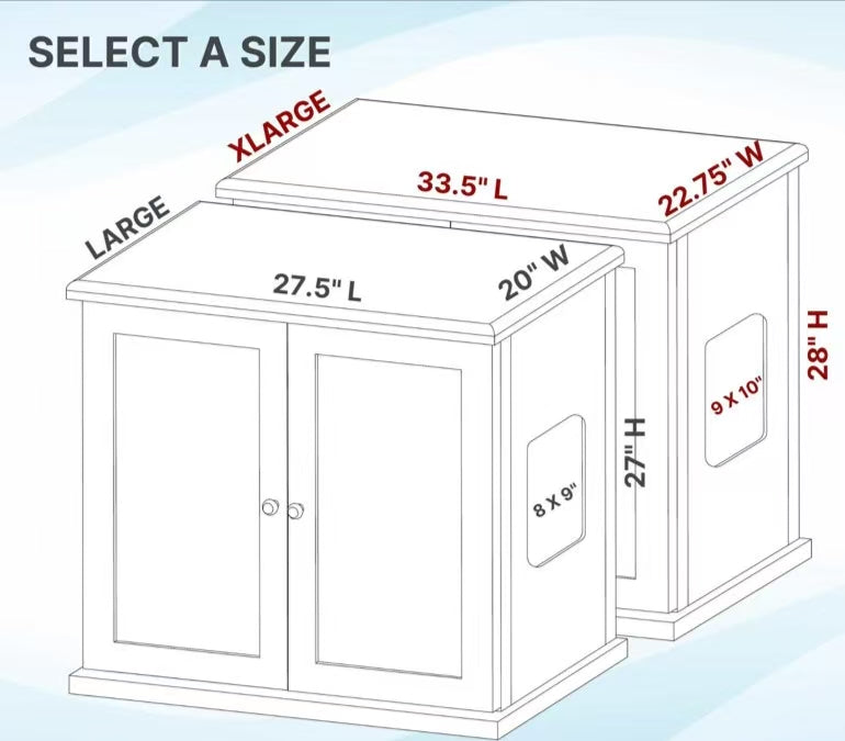 Cat Litter Box Enclosure, Hidden Litter Box Cabinet Furniture, Cat Litter Box Enclosure Cabinet with Cat Litter Box