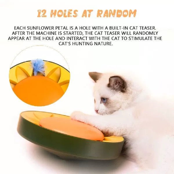 Smart Sensing Sunflower Cat Toy Automatic Cat Stick