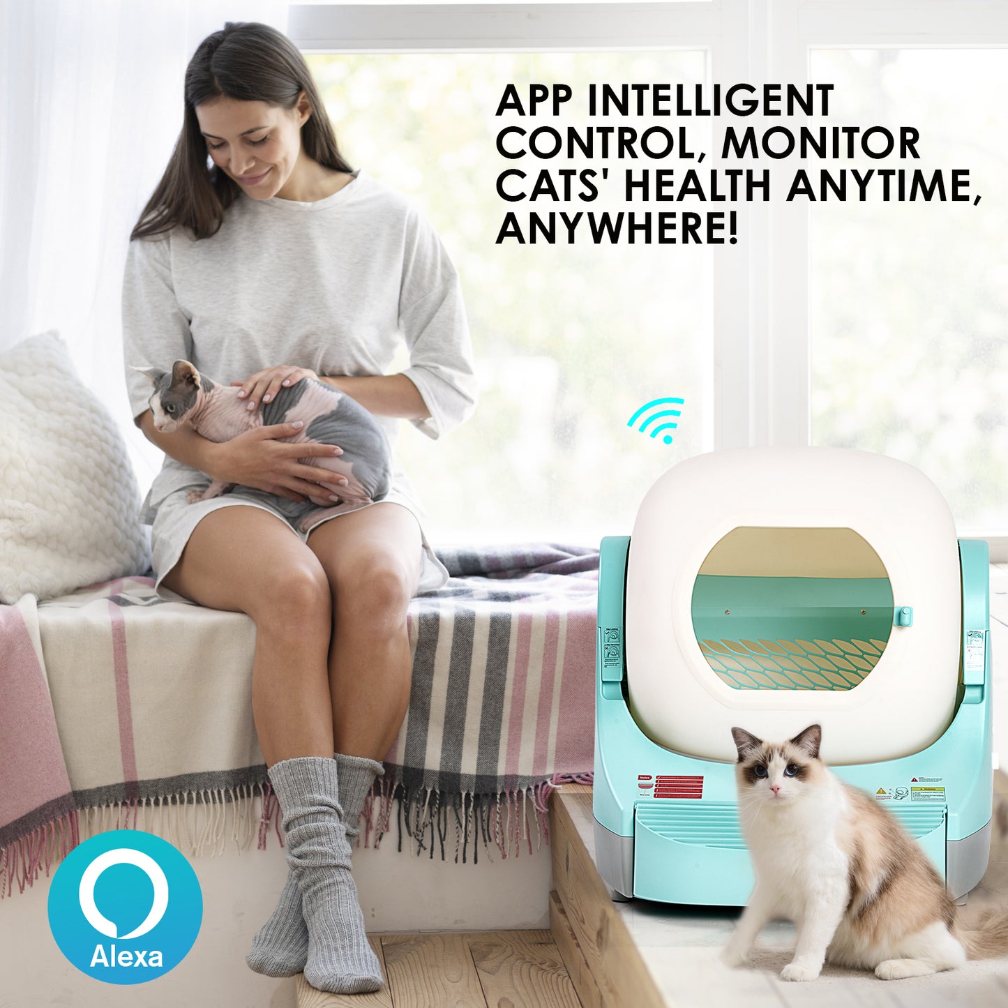 DVPETS Smart Litter Box Max, self-cleaning litter box