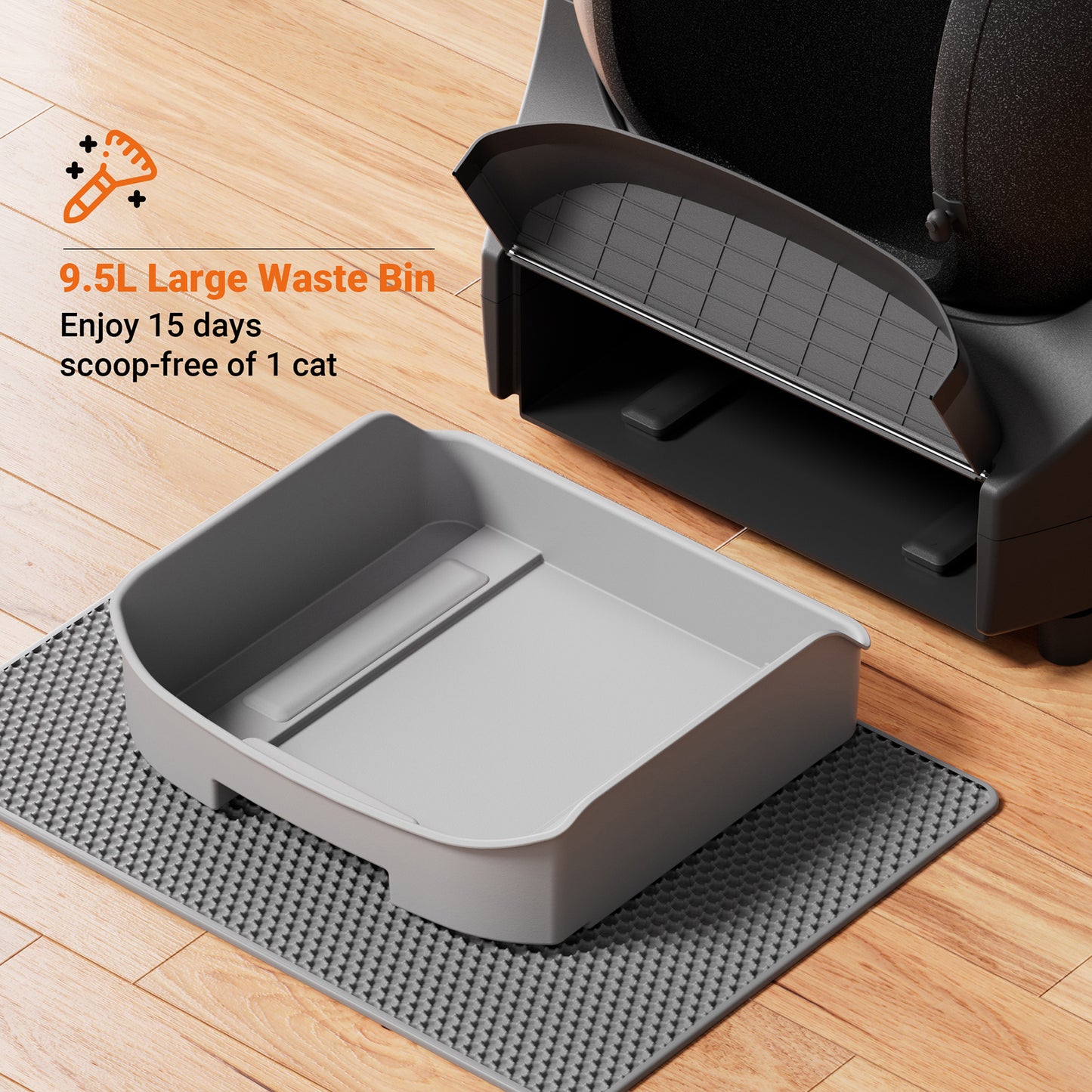 DVPETS Open-Top Self Cleaning Cat Litter Box, Smart Litter Box Max, BP24Z01