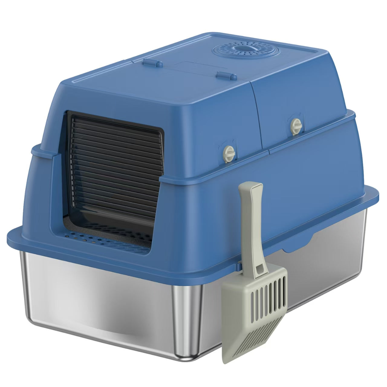Stainless Steel Cat Litter Box, Extra Large Litter Box for Big Cats XL(Closed Litter Box)