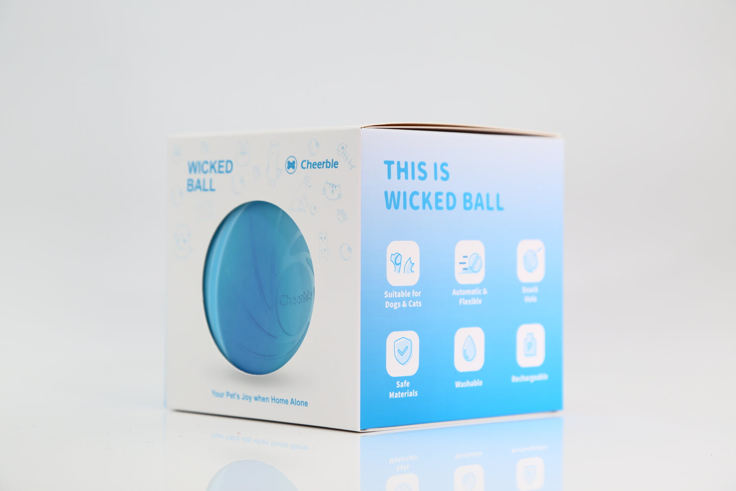 Cheerble Interactive Automatic Ball Smart Robotic Indoor Pet Toy Ball W1 Standard Version