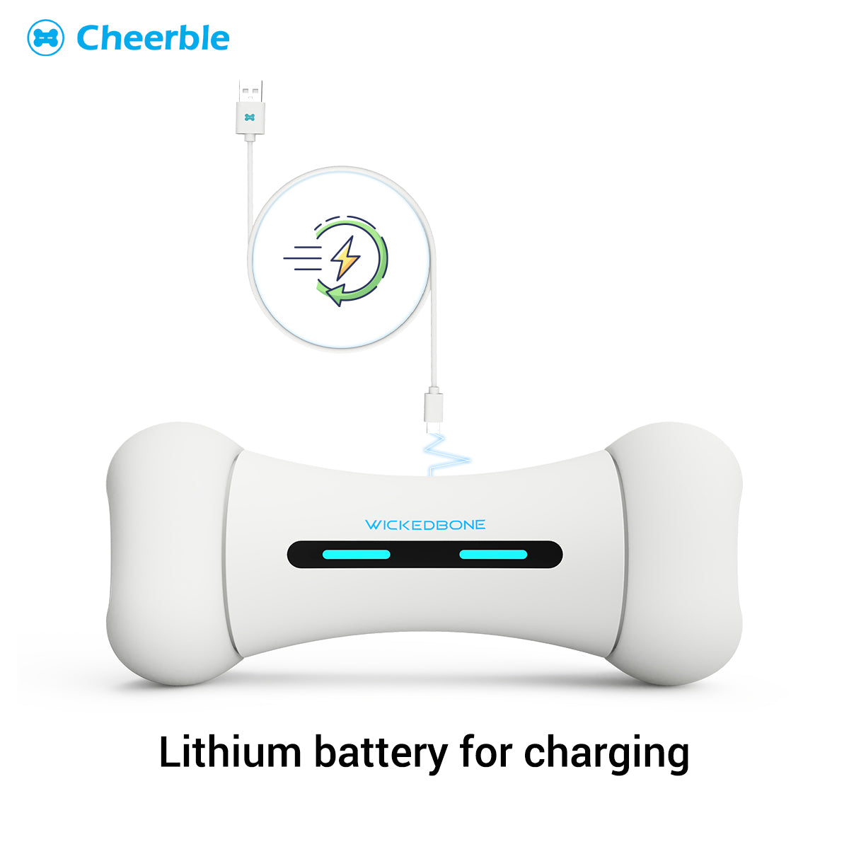 Cheerble Wickedbone Smart Bone Automatic Toy, Interactive Robotic for Puppies and Cats