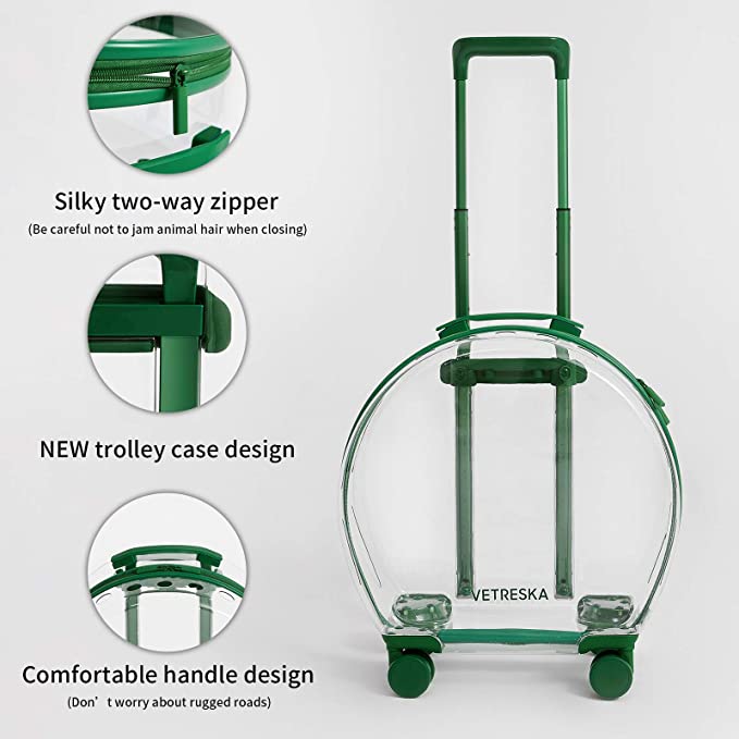 Vetreska Bubble Pet Carrier Green & Transparent